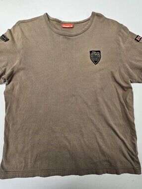 Ducati Meccanica Bologna Moto GP Racing T-shirt Brown Men Size Small
